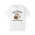 Owl Instructor Shirt Teacher Pet Gift Women Line Art Tee Owl Teacher T-Shirt Educator Enthusiast Illustration Graphic Drawing Hand Drawn