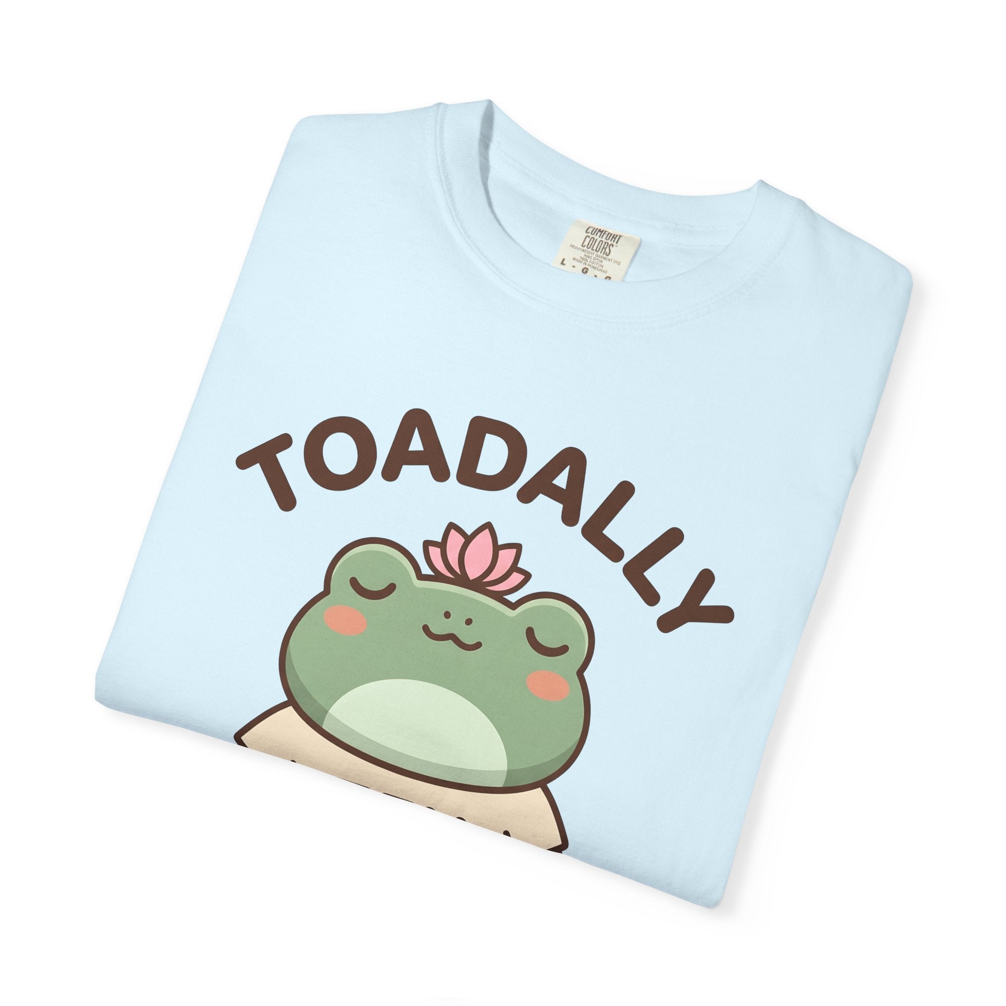 Meditating Frog Shirt Yoga Mindfulness Gift Women Kawaii Tee Toad T-Shirt Yogist Enthusiast Cute Tshirt Meditation Graphic Cartoon Lotus