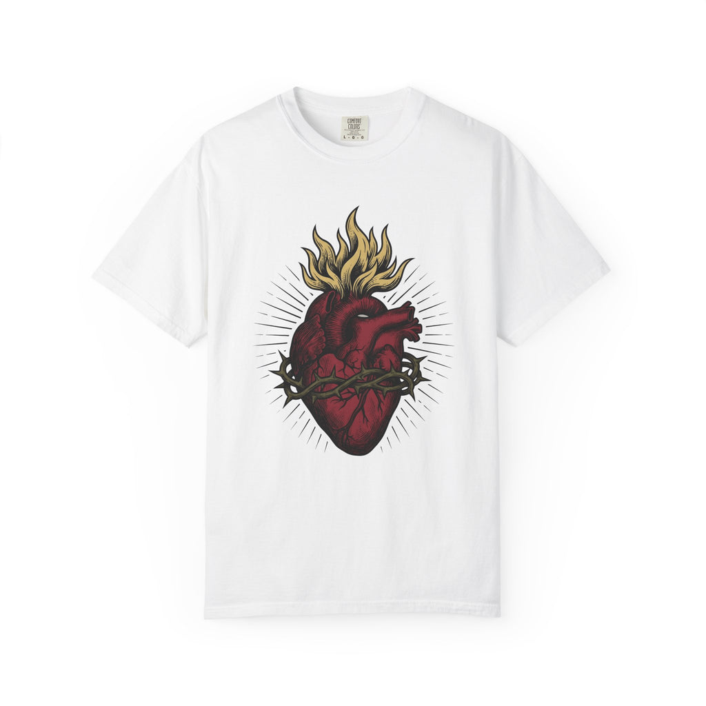Anatomical Heart Shirt Boho Chic Meditation Gift Women Body Art Tee Cardiac T-Shirt Bohemian Enthusiast Tattoo Tshirt Mindfulness Graphic