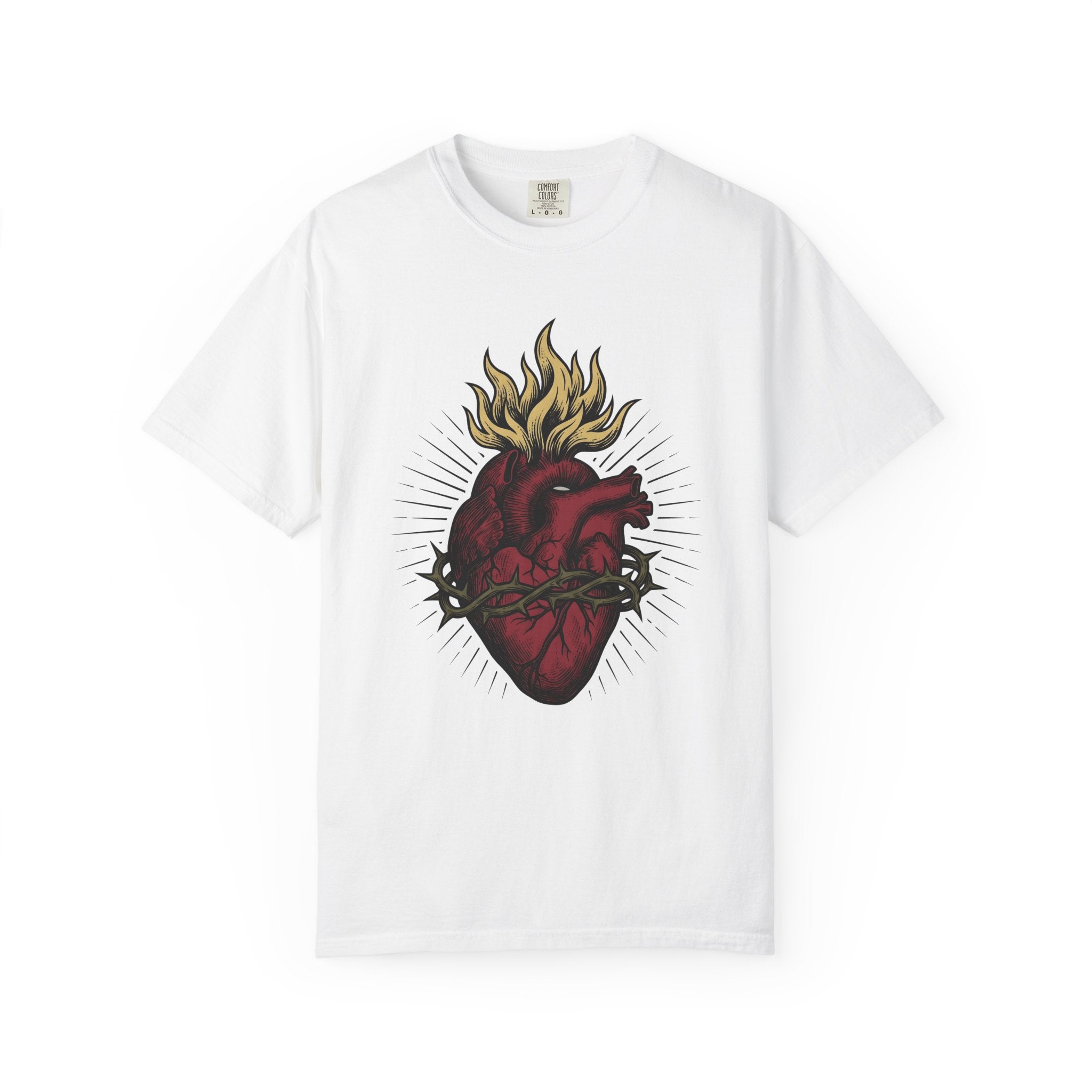 Anatomical Heart Shirt Boho Chic Meditation Gift Women Body Art Tee Cardiac T-Shirt Bohemian Enthusiast Tattoo Tshirt Mindfulness Graphic