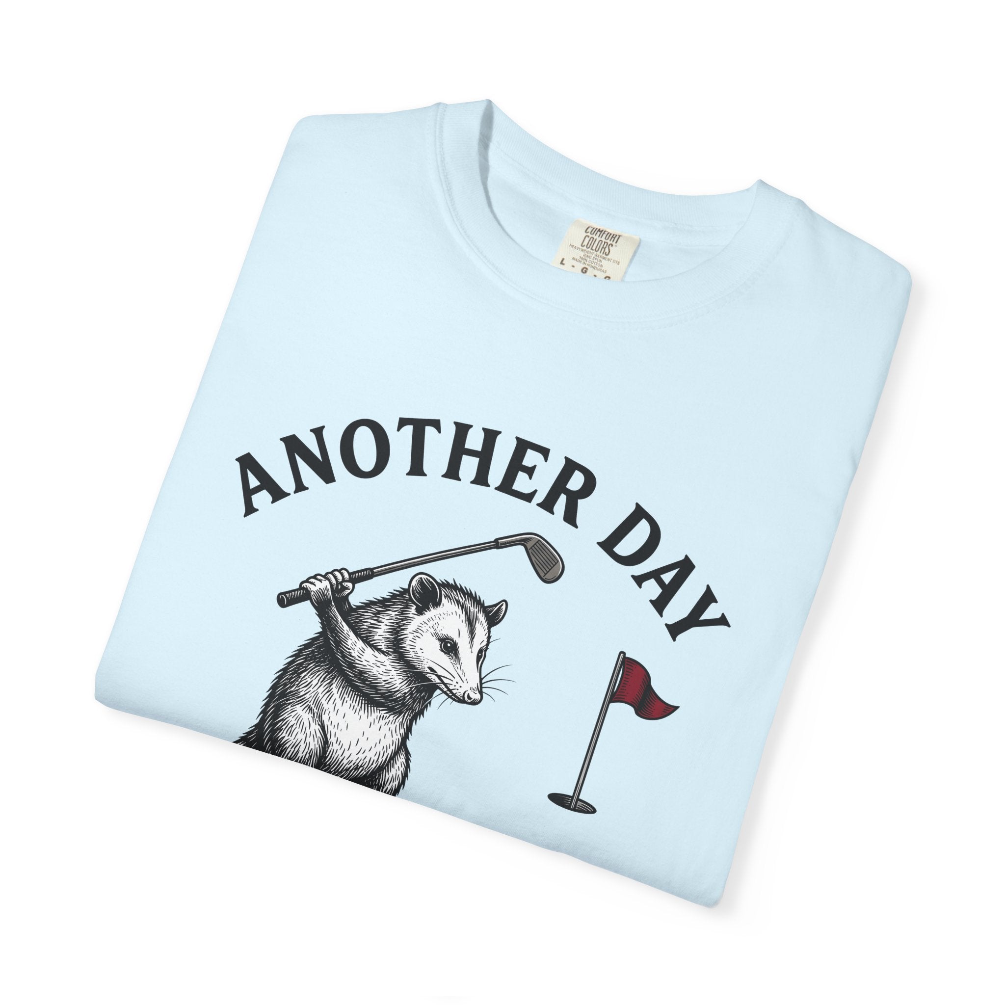 Possum Golf Shirt Golf Fauna Gift Women Hand Drawn Tee Opossum T-Shirt Golfer Fan Wildlife Graphic Tshirt Watercolor Pin Flag Tshirt