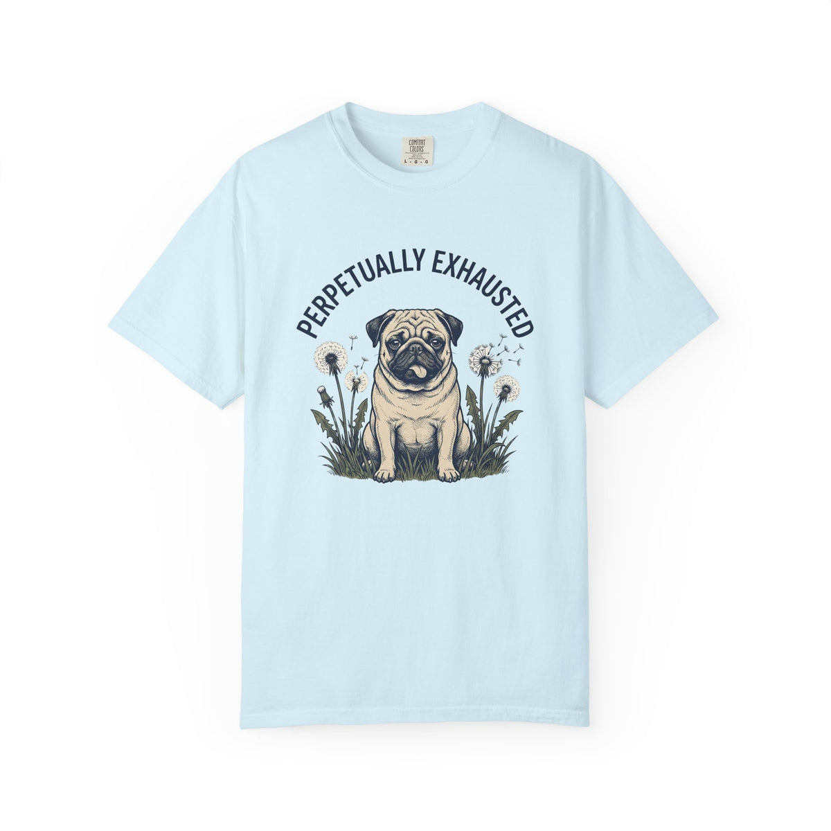 Pug Dog Shirt Dog Humor Unisex Gift Hand Drawn Tee Puggle T-Shirt Dog Fan