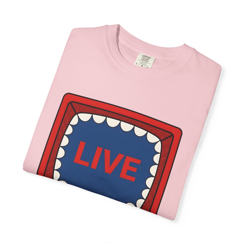 Vintage Television Shirt Retro Jokes Gift Women Comic Art Tee Old Tv T-Shirt Retro Enthusiast Cartoon Tshirt Humor Graphic Joke Design