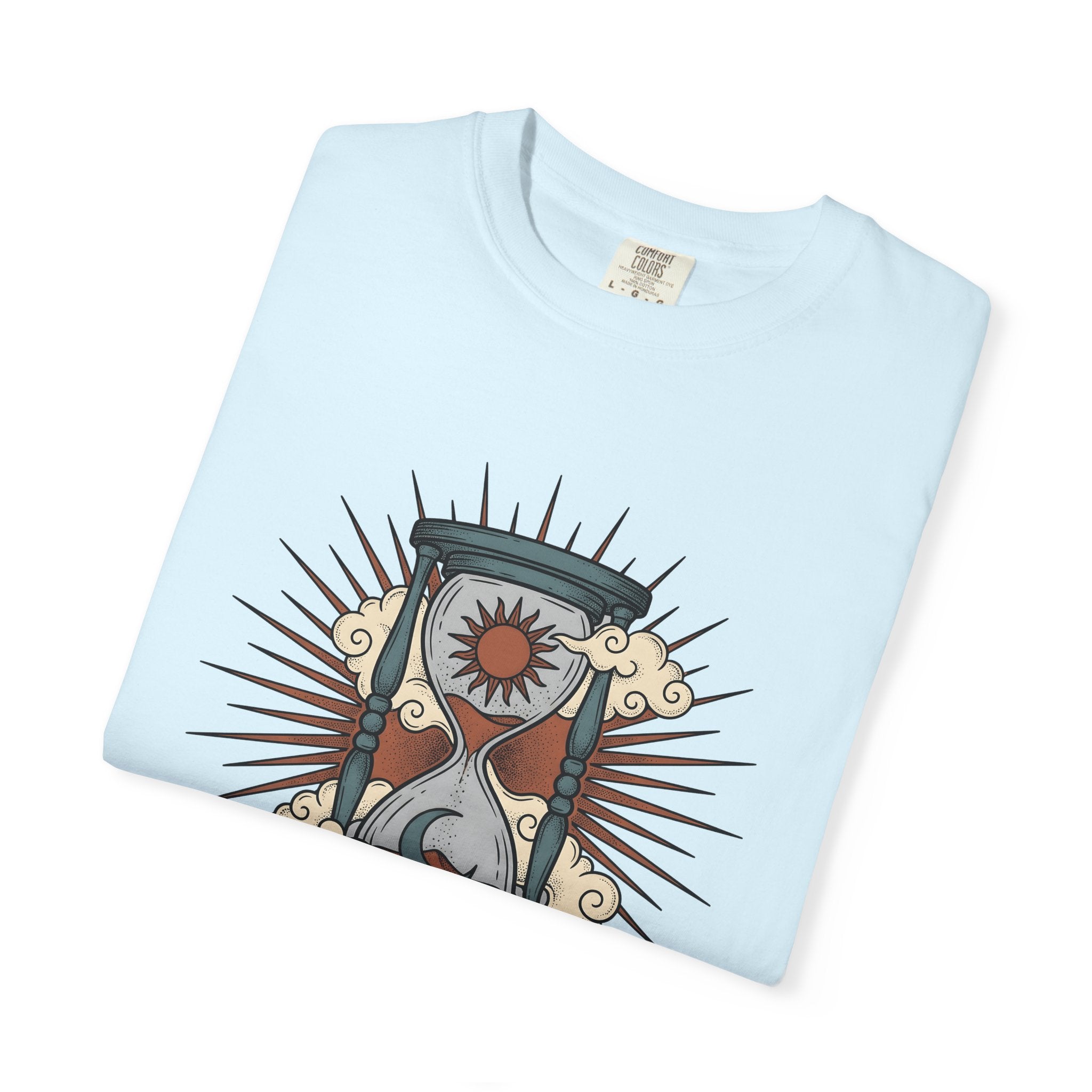 Hourglass Sun Moon Shirt Boho Chic Astrology Gift Women Hippie Tee Timeglass T-Shirt Bohemian Fan Psychedelic Tshirt Zodiac Graphic Retro
