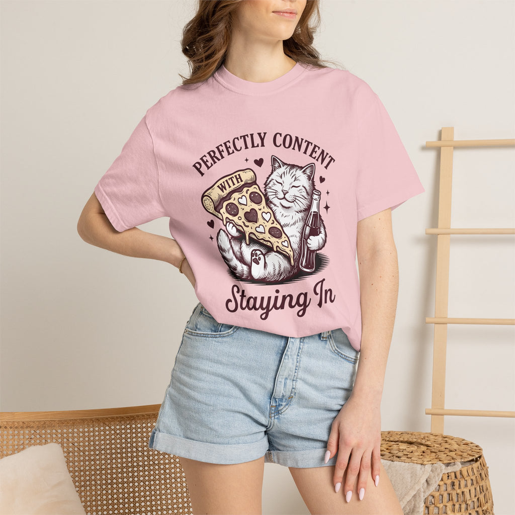 Cat Slice Shirt Cat Meal Gift Women Classic Tee Kitty T-Shirt Cat Fan Vintage Tshirt Food Graphic Sketch Soft Drink Bottle Tshirt