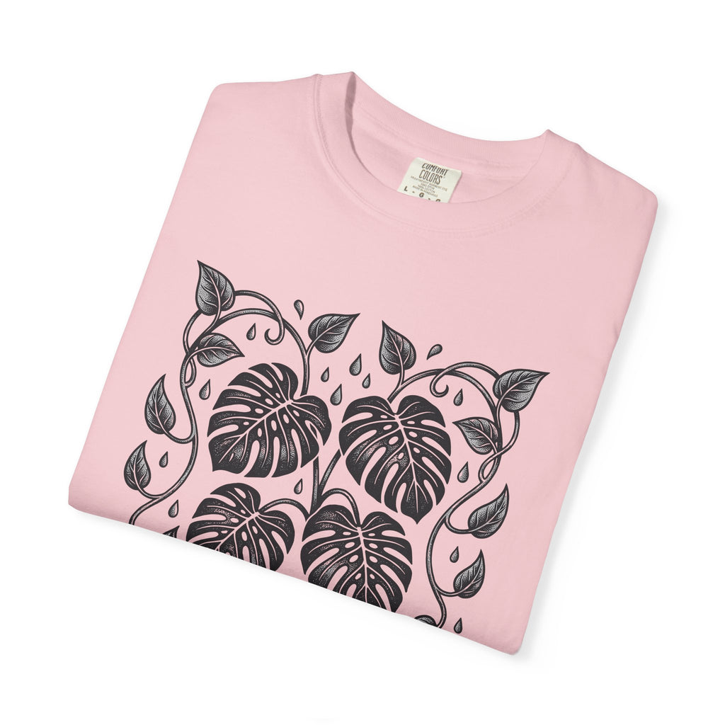 Monstera Leaf Shirt Boho Chic Greenery Gift Women Line Art Tee Swiss Cheese Plant T-Shirt Bohemian Fan Minimalist Tshirt Foliage Graphic