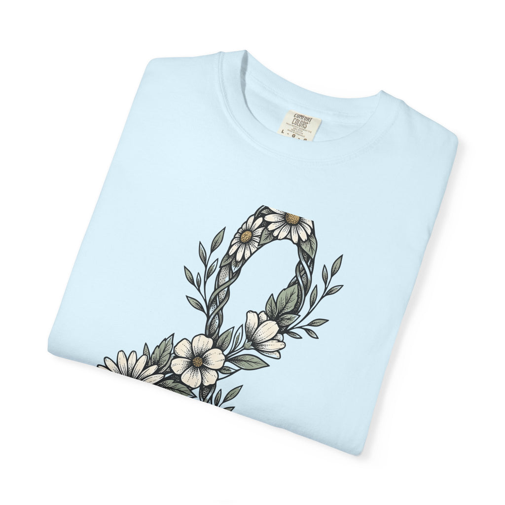 Blossom Treble Clef Shirt Mom Songs Gift Women Garden Tee Treble Clef T-Shirt Mother Fan Musical Tshirt Melody Graphic Line Art Daisy Flower