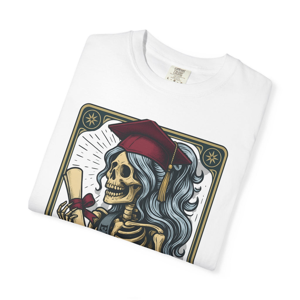 Skeleton Grad Shirt Boho Chic Ceremony Gift Women Neo Traditional Tattoo Tee Skeleton T-Shirt Bohemian Fan Tattooed Tshirt Graduation