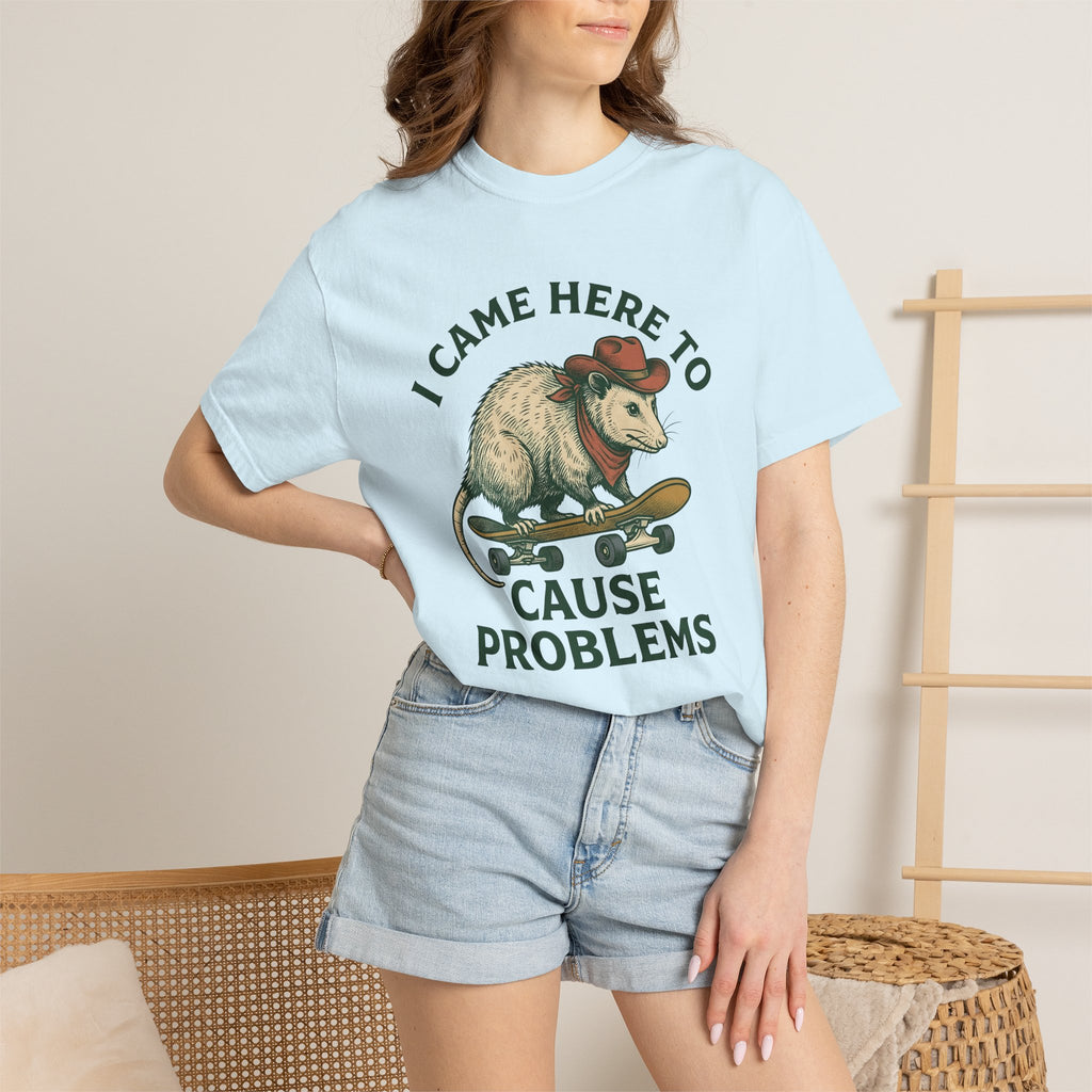 Opossum Skateboard Shirt Funny Wildlife Gift Women Retro Tee Possum T-Shirt Humor Fan Vintage Tshirt Animal Graphic Sketch Western Hat
