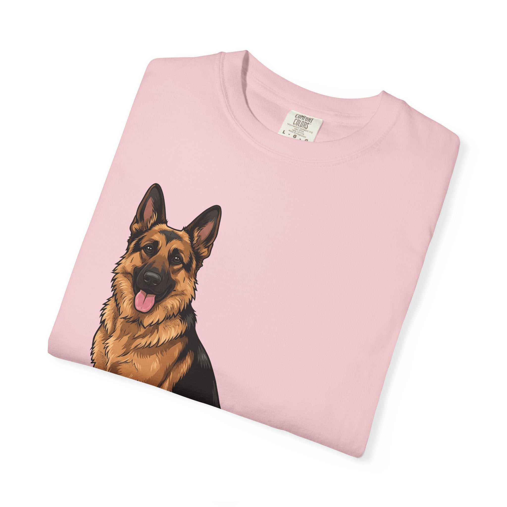 German Shepherd Shirt Dog Companion Gift Women Doodle Tee Alsatian T-Shirt Dog Fan Shepherd Graphic Design Illustration Drawing Outline