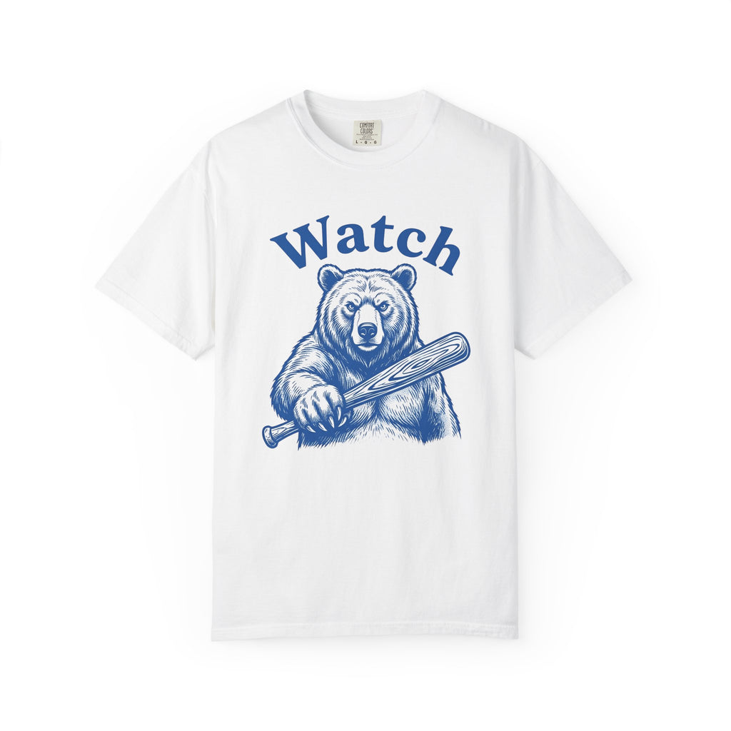 Bear Baseball Bat Shirt Sports Baseball Gift Women Vintage Tee Baseball Bat T-Shirt Athlete Fan Retro Tshirt Softball Graphic Hand Drawn