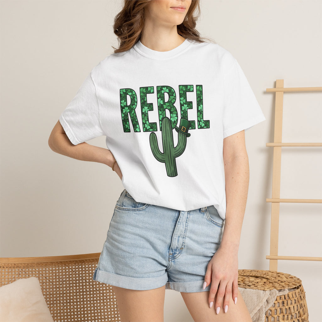 Cactus Illustration Shirt St Patrick's Day Joke Gift Women Modern Tee Succulent T-Shirt Shamrock Fan Retro Tshirt Pun Graphic Vintage Irish