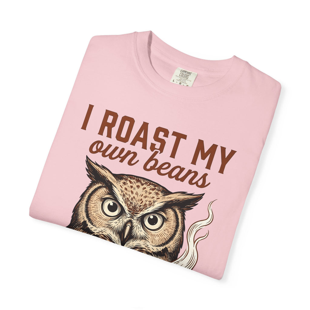 Owl Drink Cup Shirt Coffee Critter Gift Women Classic Tee Mug T-Shirt Coffee Fan Vintage Tshirt Animal Graphic Doodle Coffee Seeds Tshirt
