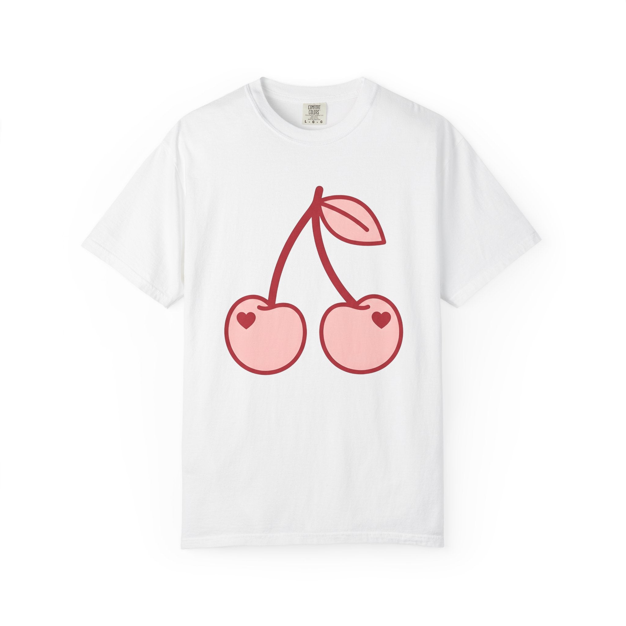 Cherry Couple Shirt Valentines Day Love Gift Women Minimalist Tee Cherries T-Shirt Valentine Fan Simple Tshirt Romance Graphic Retro Heart