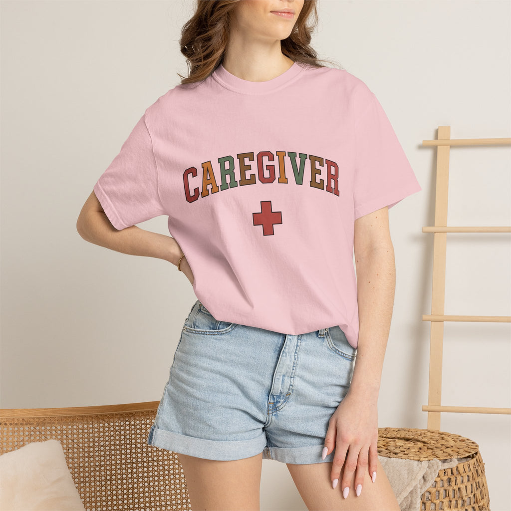 Caregiver Art Shirt Nurses Medical Gift Women Heavy Tee Caregiver T-Shirt Nurse Enthusiast Grunge Tshirt Healthcare Graphic Classic Medic