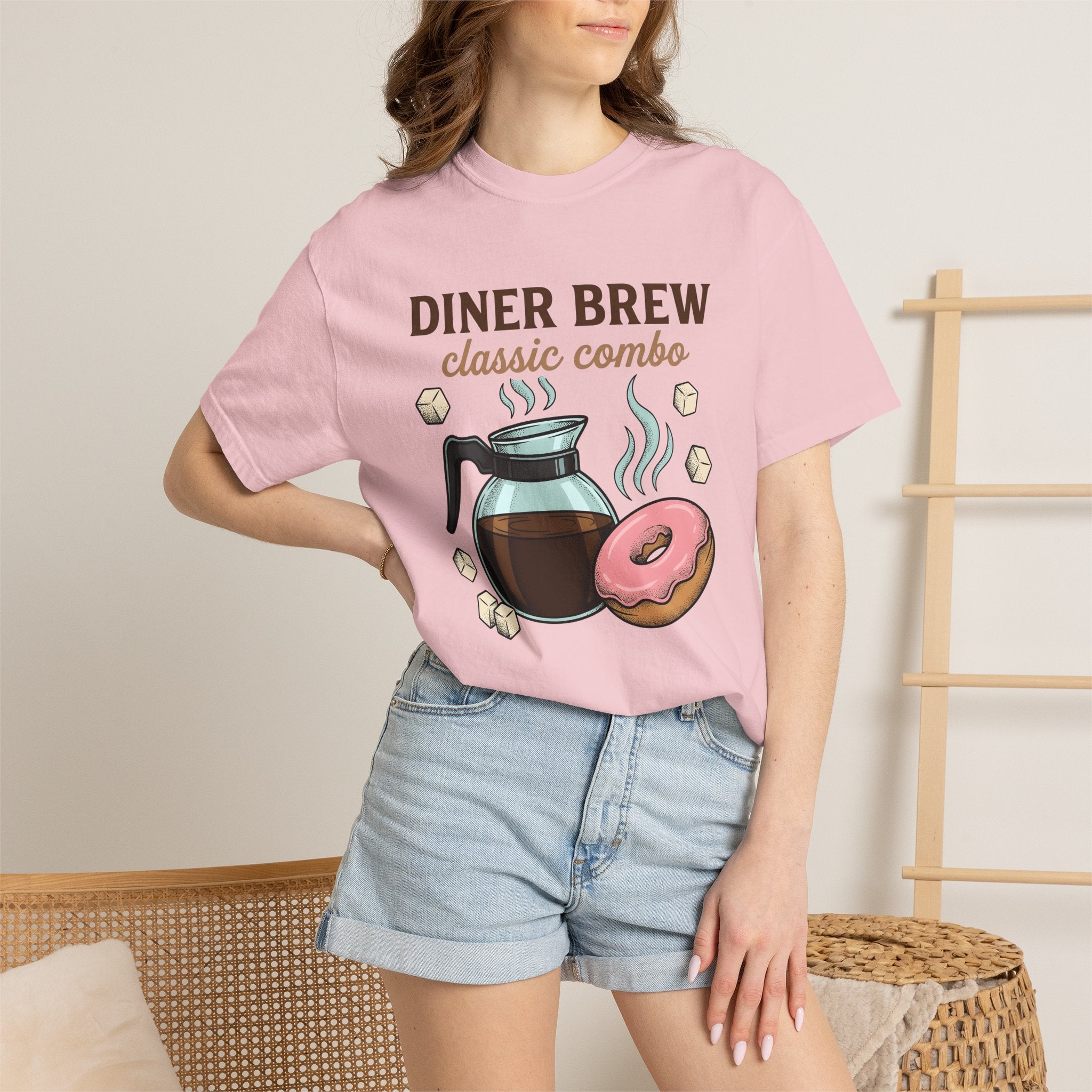 Coffee Maker Donut Shirt Coffee Brunch Gift Women Retro Tee Donut Maker T-Shirt Coffee Fan Java Enthusiast Vintage Tshirt Breakfast Graphic