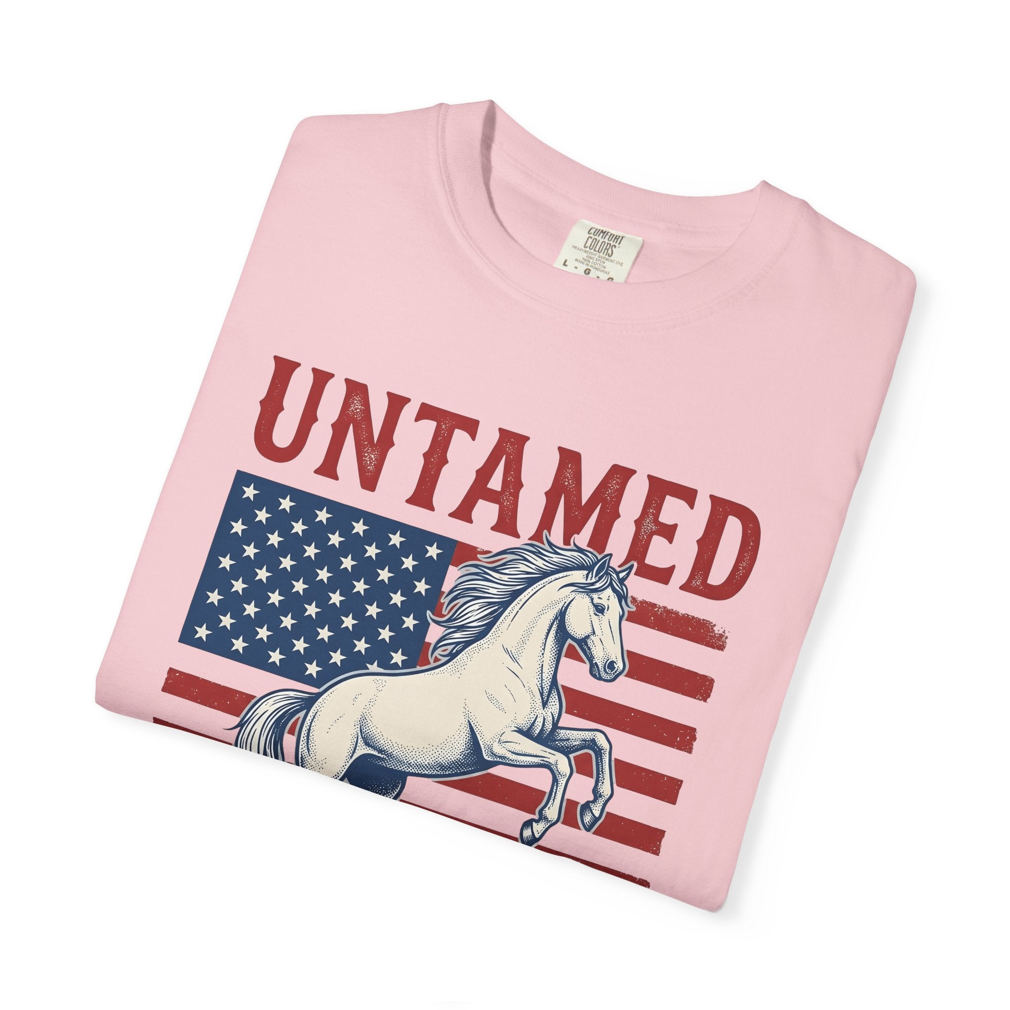 Patriotic Horse Shirt America Western Gift Women Vintage Tee Equine T-Shirt American Enthusiast Distressed Tshirt Cowboy Graphic Retro