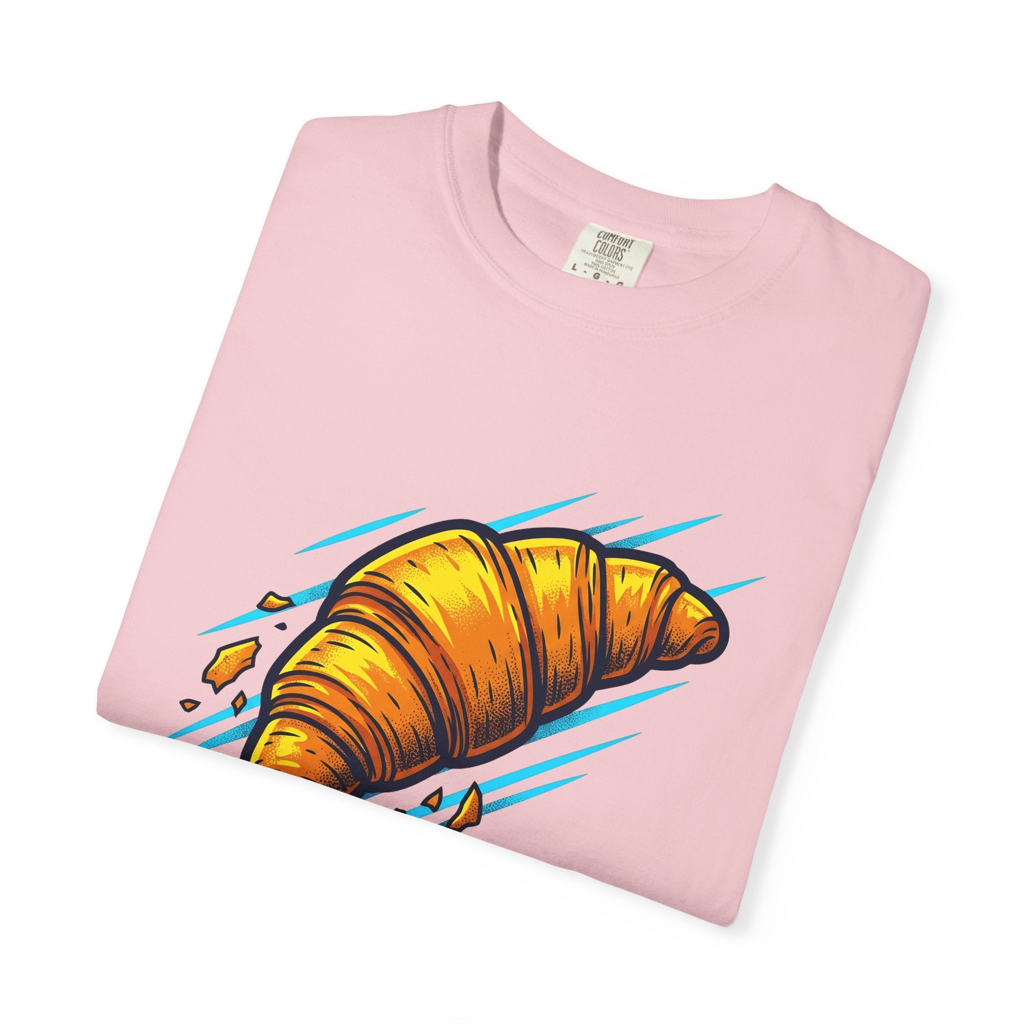 Croissant Shirt Desserts Breakfast Gift Women Bold Tee Croissant T-Shirt Pastry Fan Vintage Tshirt Morning Graphic Retro Pastry Crumbs