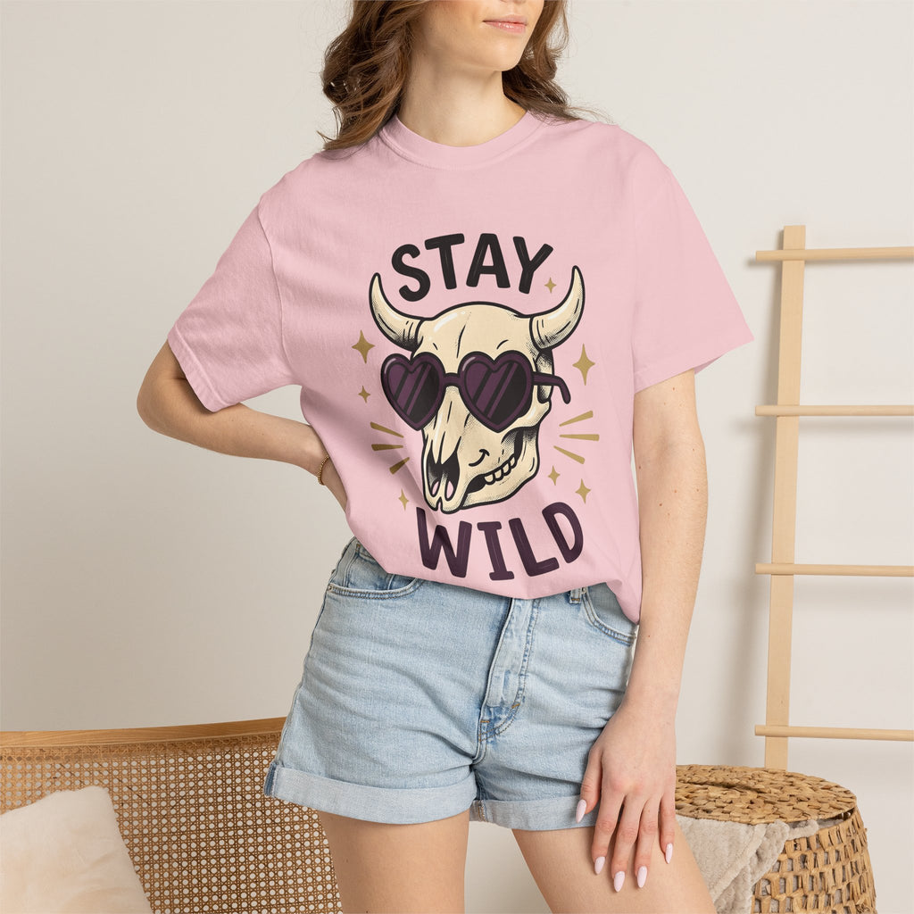 Bull Skull Shirt Cowgirl Western Gift Women Cartoon Tee Skull T-Shirt Rodeo Fan Cowboy Tshirt Western Graphic Retro Heart Sunglasses Tshirt