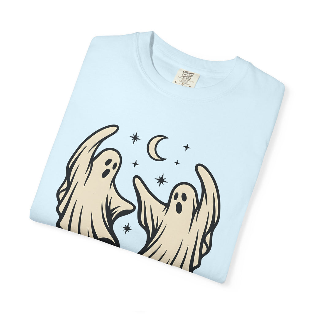 Ghost Dancers Shirt Halloween Scary Gift Women Hand Drawn Tee Specter T-Shirt Horror Fan Phantom Tshirt Fright Graphic Clean Full Moon