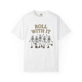 Skeleton Roller Skaters Shirt Roller Skating Halloween Gift Women Retro Tee Skeleton T-Shirt Roller Derby Fan Retro Style Tshirt Spooky