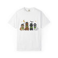 Puppy Group Shirt Halloween Animals Gift Women Anime Tee Puppies T-Shirt Spooky Fan Cartoon Tshirt Creature Graphic Line Art Flying Bat