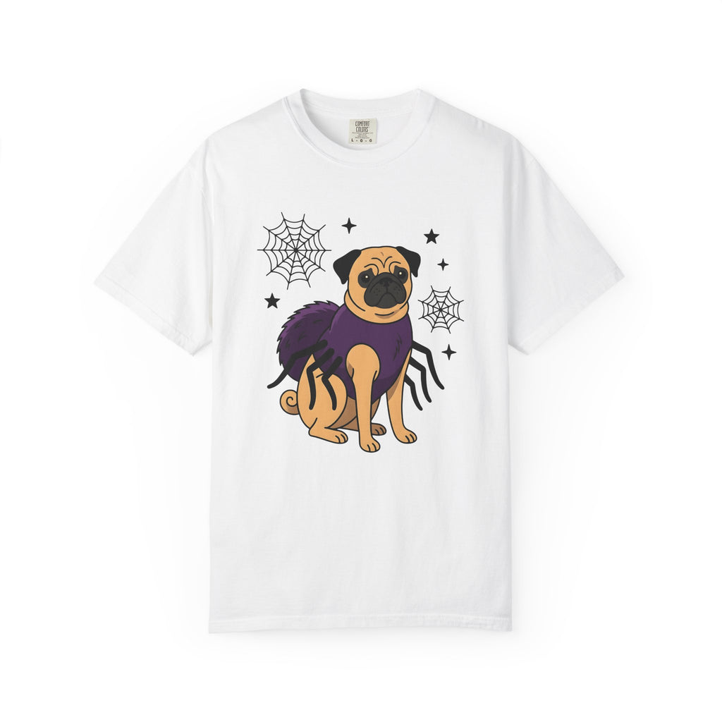 Pug Spider Suit Shirt Dog Halloween Costume Gift Women Animated Tee Spider Costume T-Shirt Dog Fan Cartoon Tshirt Costume Graphic Anime