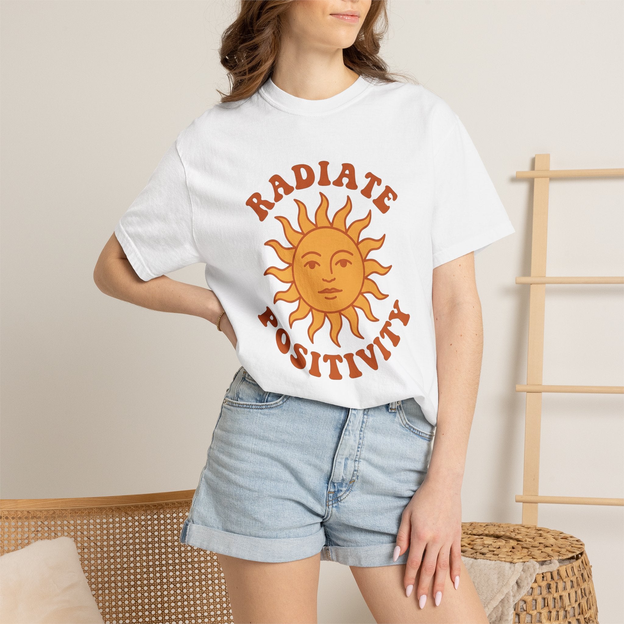 Sun Symbol Shirt Positive Vibes Self Help Gift Women Ethnic Tee Sol T-Shirt Optimist Fan Tribal Tshirt Motivation Graphic Antique Retro