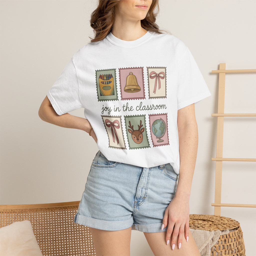 Classroom Stamps Shirt Teachers School Gift Women Whimsical Tee Rubber Stamp T-Shirt Educator Enthusiast Vintage Tshirt School Graphic
