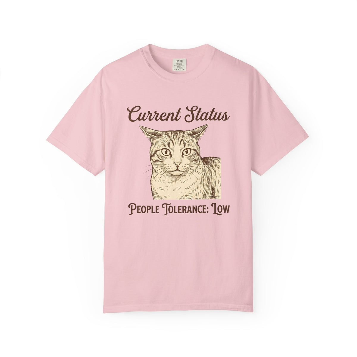 Tabby Cat Shirt Cat Animal Gift Women Vintage Tee Kitty T-Shirt Cat Fan Feline Tshirt Retro Illustration Hand Drawn Humor Tshirt