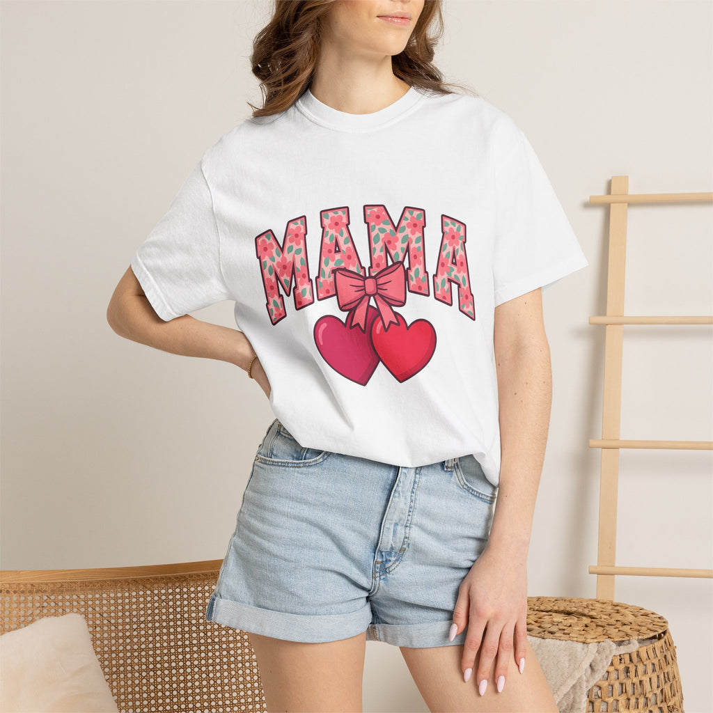 Garden Hearts Shirt Moms Kinship Gift Women Playful Tee Heart T-Shirt Mom Fan Retro Tshirt Family Graphic Old School Tie Tshirt