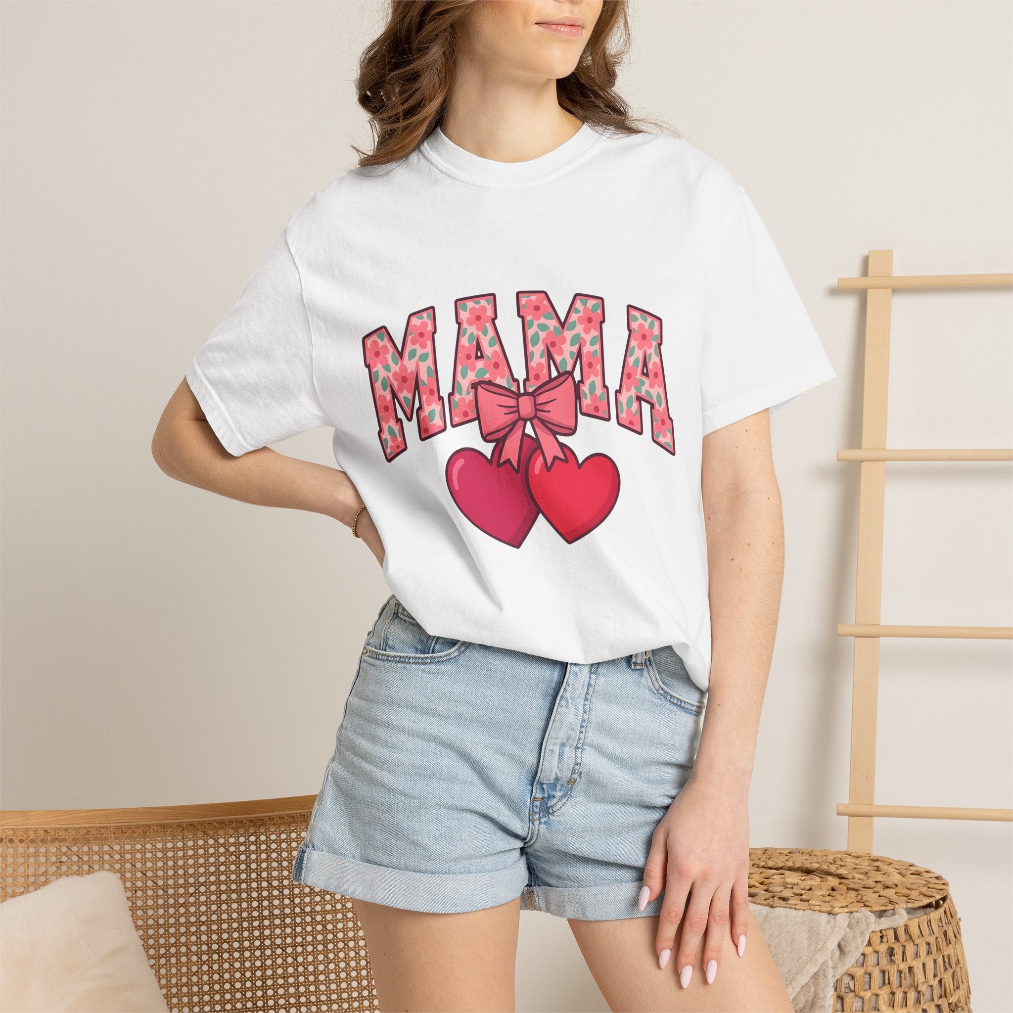 Garden Hearts Shirt Moms Kinship Gift Women Playful Tee Heart T-Shirt Mom Fan Retro Tshirt Family Graphic Old School Tie Tshirt