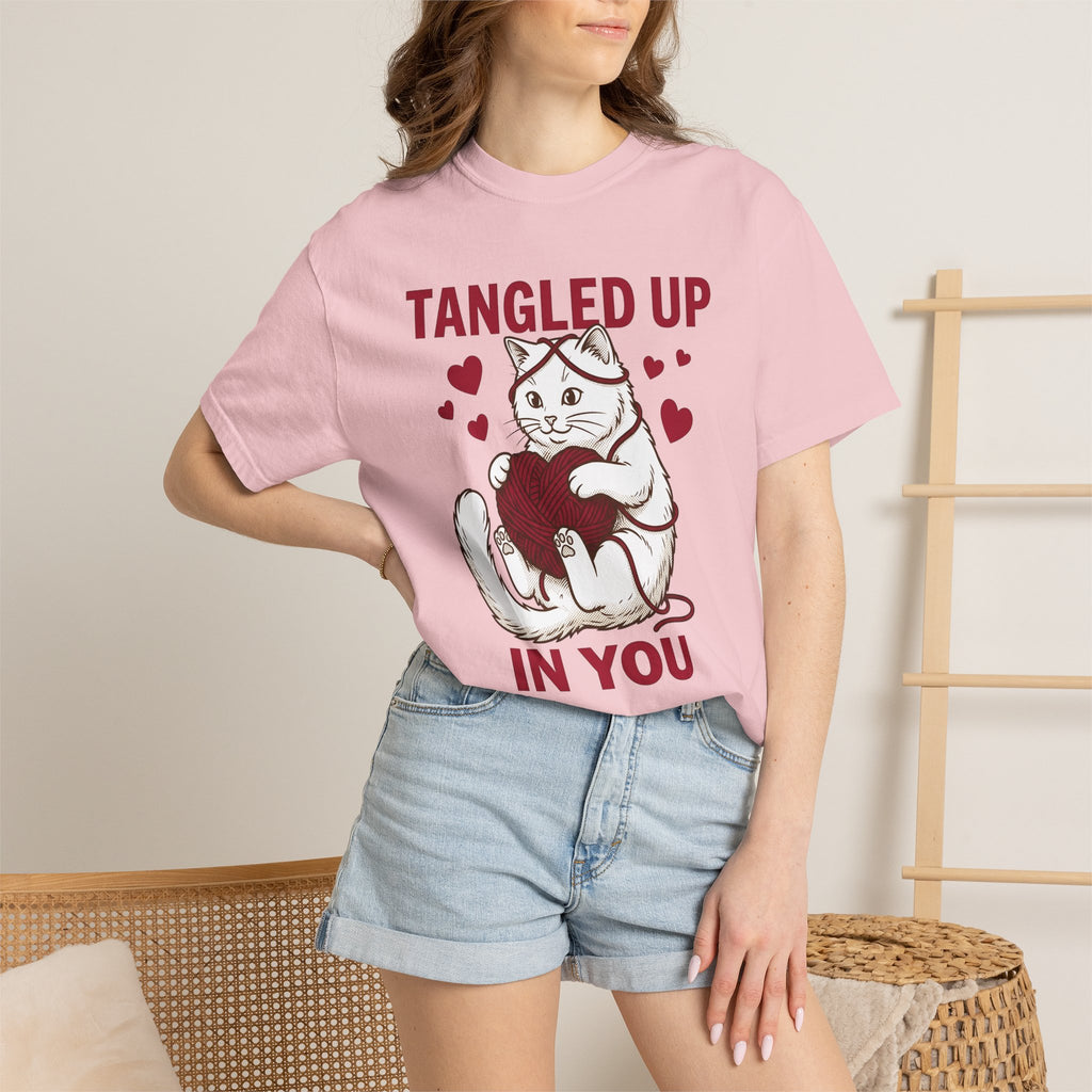 Kitten Wool Shirt Cat Romance Gift Women Sketch Tee Woolly Kitten T-Shirt Cat Fan Feline Graphic Tshirt Valentine Design Retro Love Symbols