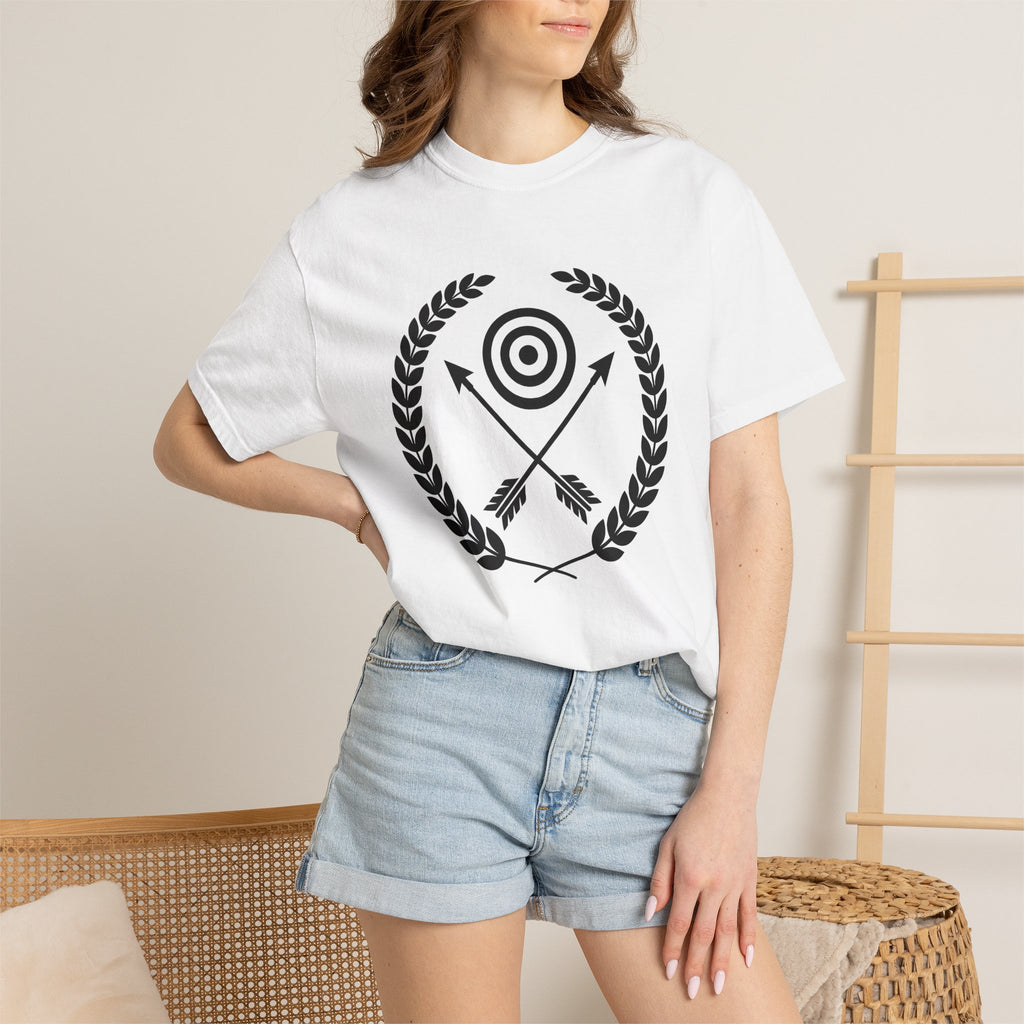 Archery Target Shirt Archery Competition Gift Women Minimalist Tee Bullseye T-Shirt Archer Enthusiast Simple Tshirt Tournament Graphic