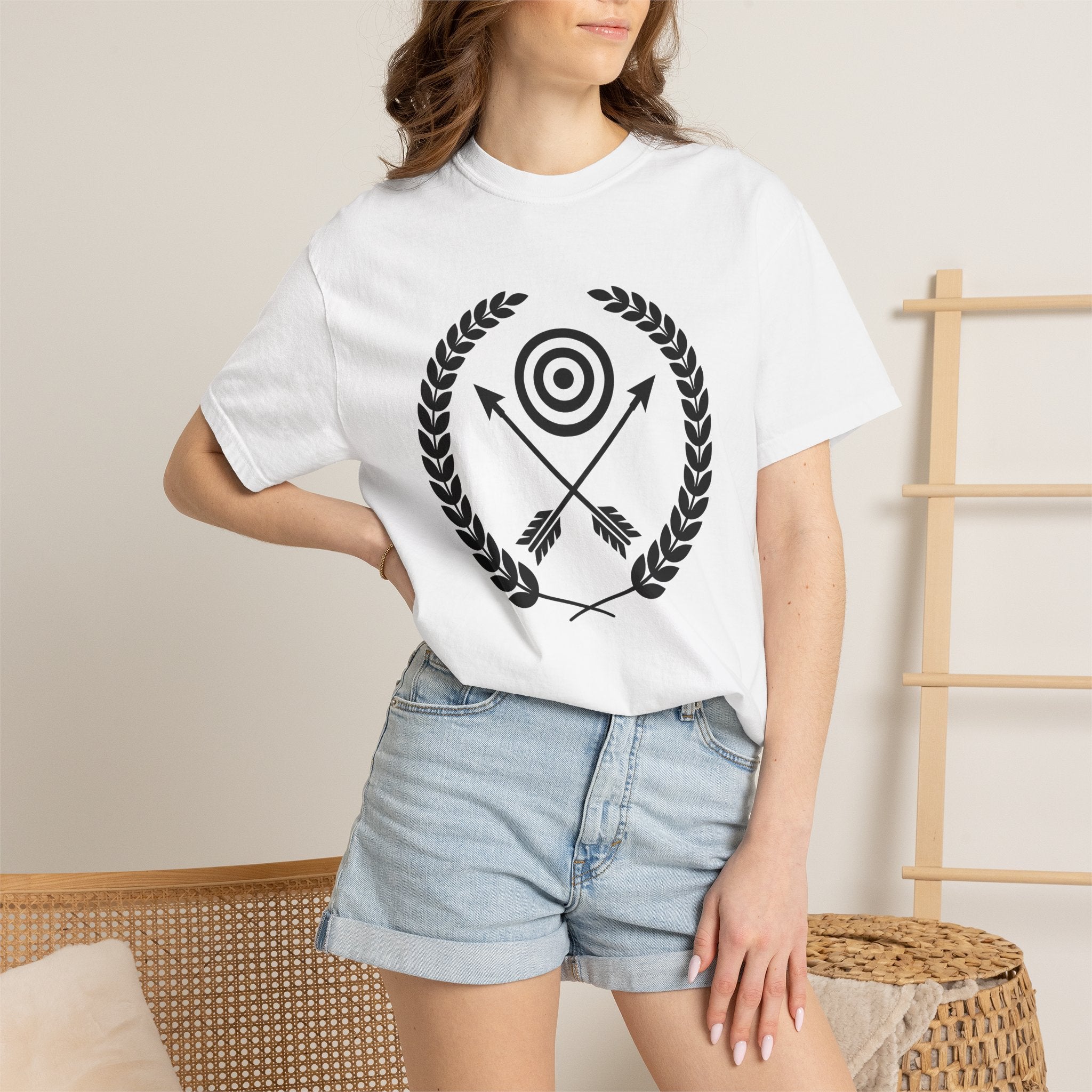 Archery Target Shirt Archery Competition Gift Women Minimalist Tee Bullseye T-Shirt Archer Enthusiast Simple Tshirt Tournament Graphic