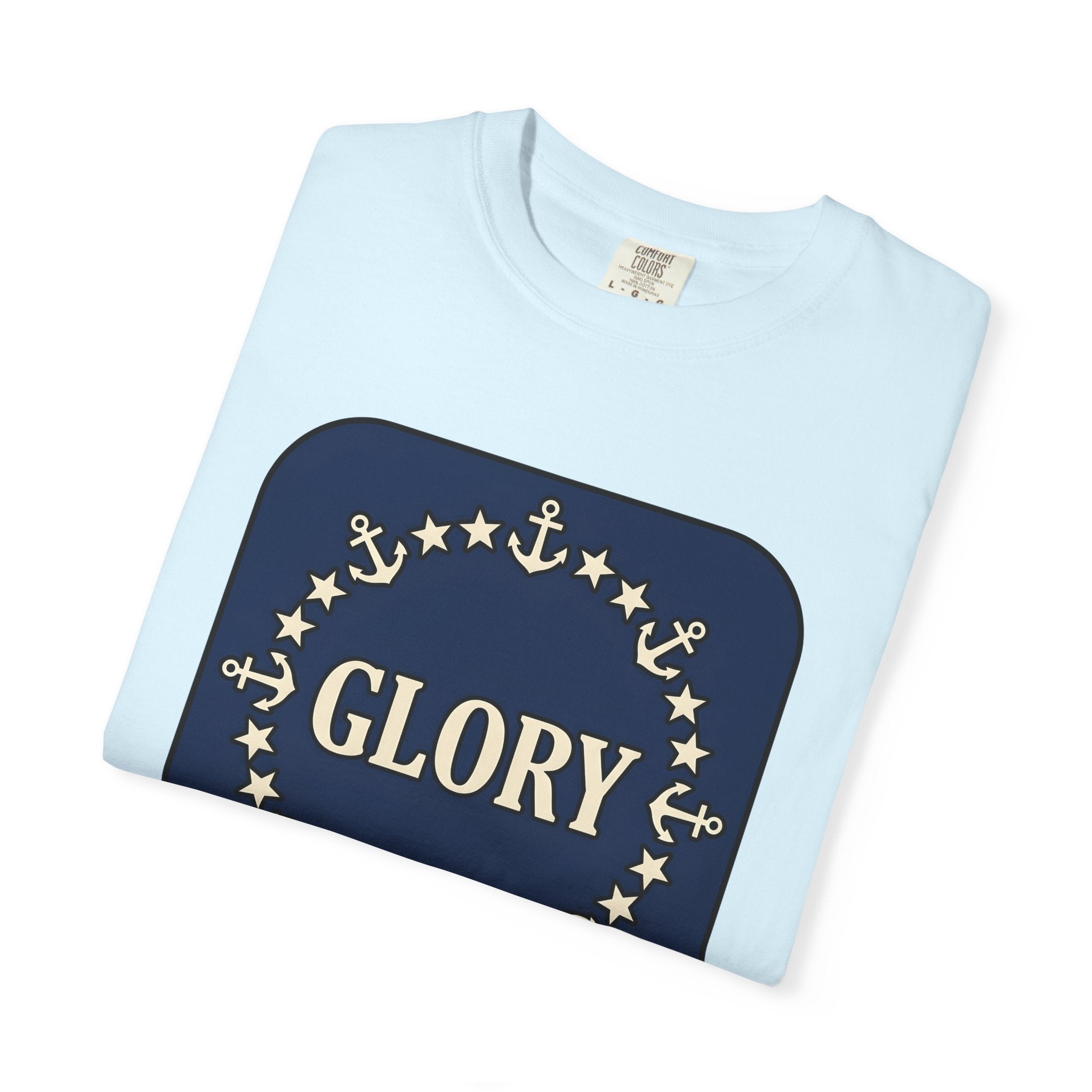 Anchor Star Circle Shirt 4th Of July Military Gift Women Patriotic Tee Symbol T-Shirt Independence Fan American Tshirt Soldier Graphic