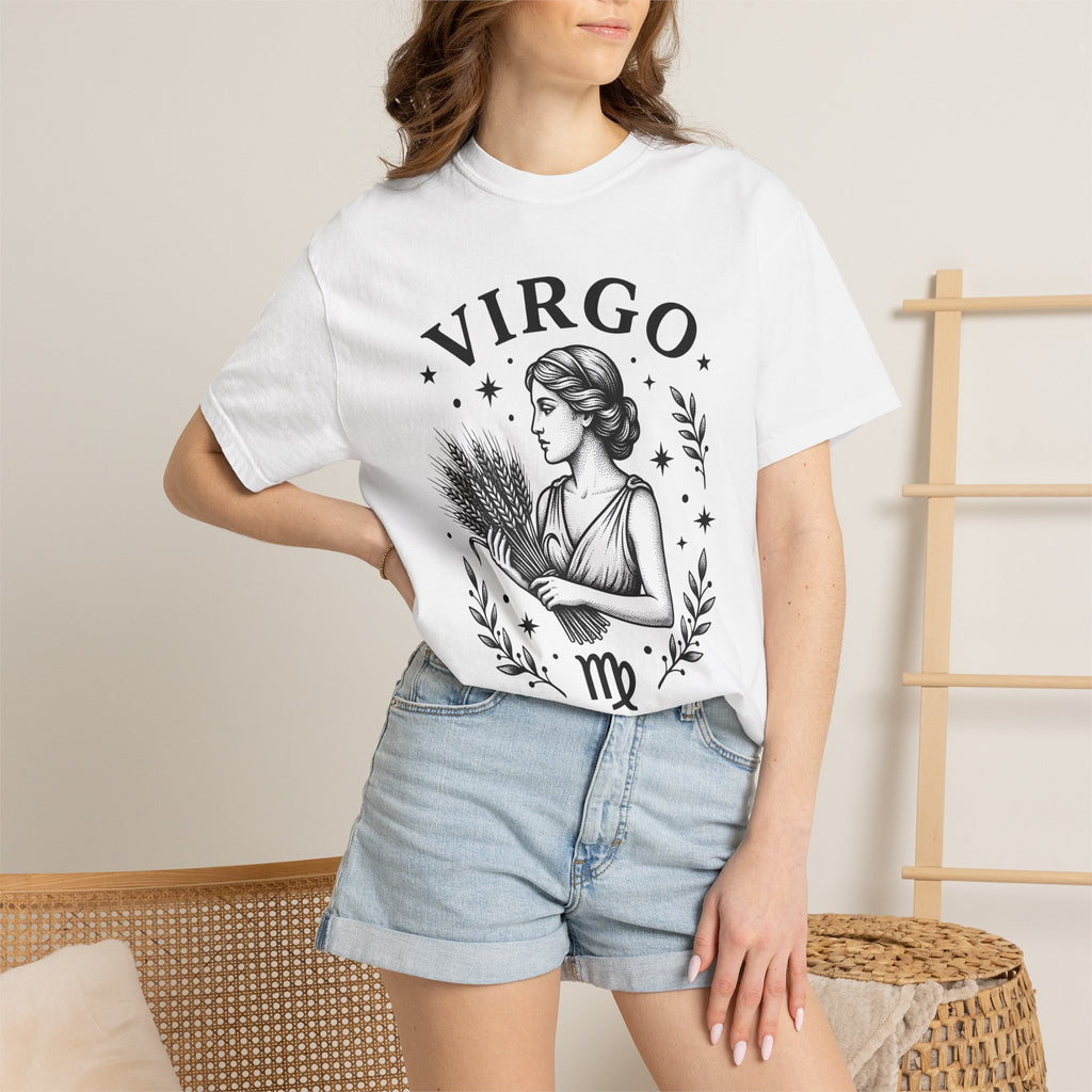 Astrology Woman Shirt Zodiac Horoscope Gift Women Retro Tee Astrology T-Shirt Zodiac Fan Vintage Tshirt Astrology Graphic Sketch Grain