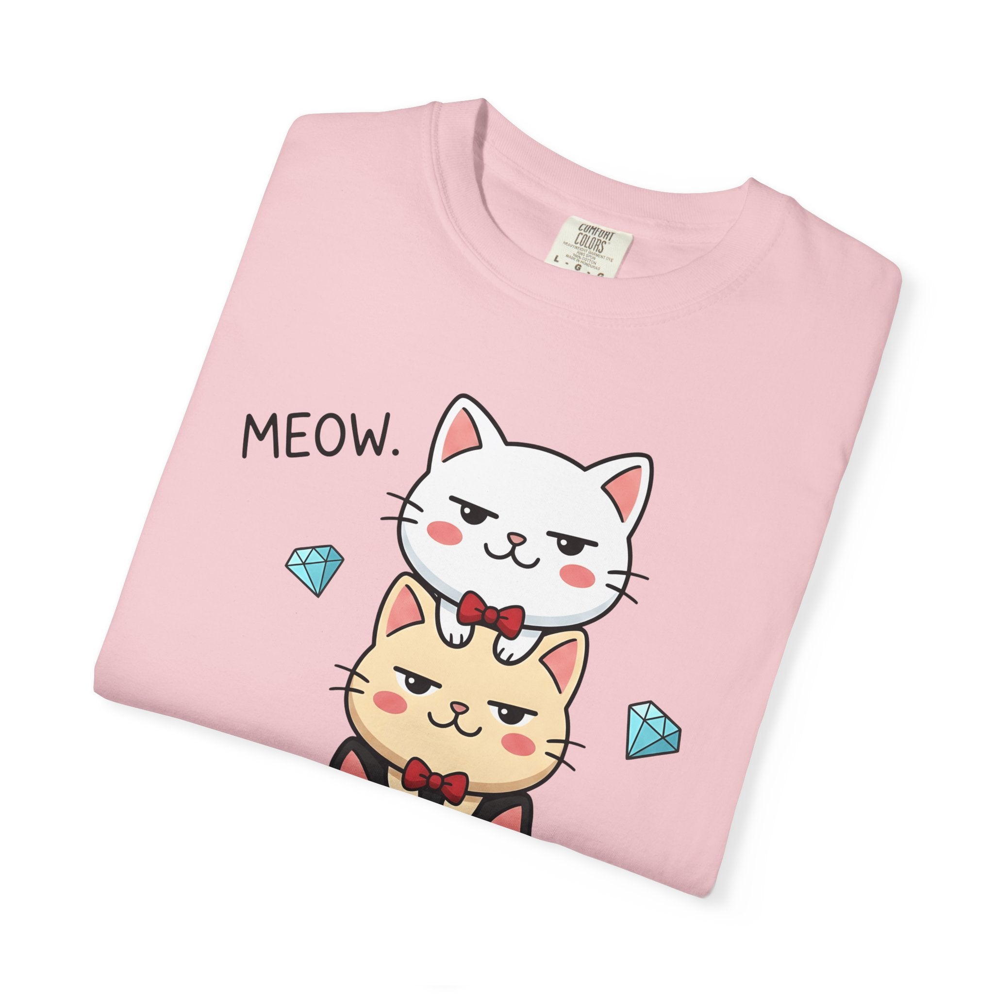 Stacked Kittens Shirt Cat Fauna Gift Women Adorable Tee Kittens T-Shirt Cat Fan Feline Tshirt Wildlife Graphic Illustration Crystals Tshirt