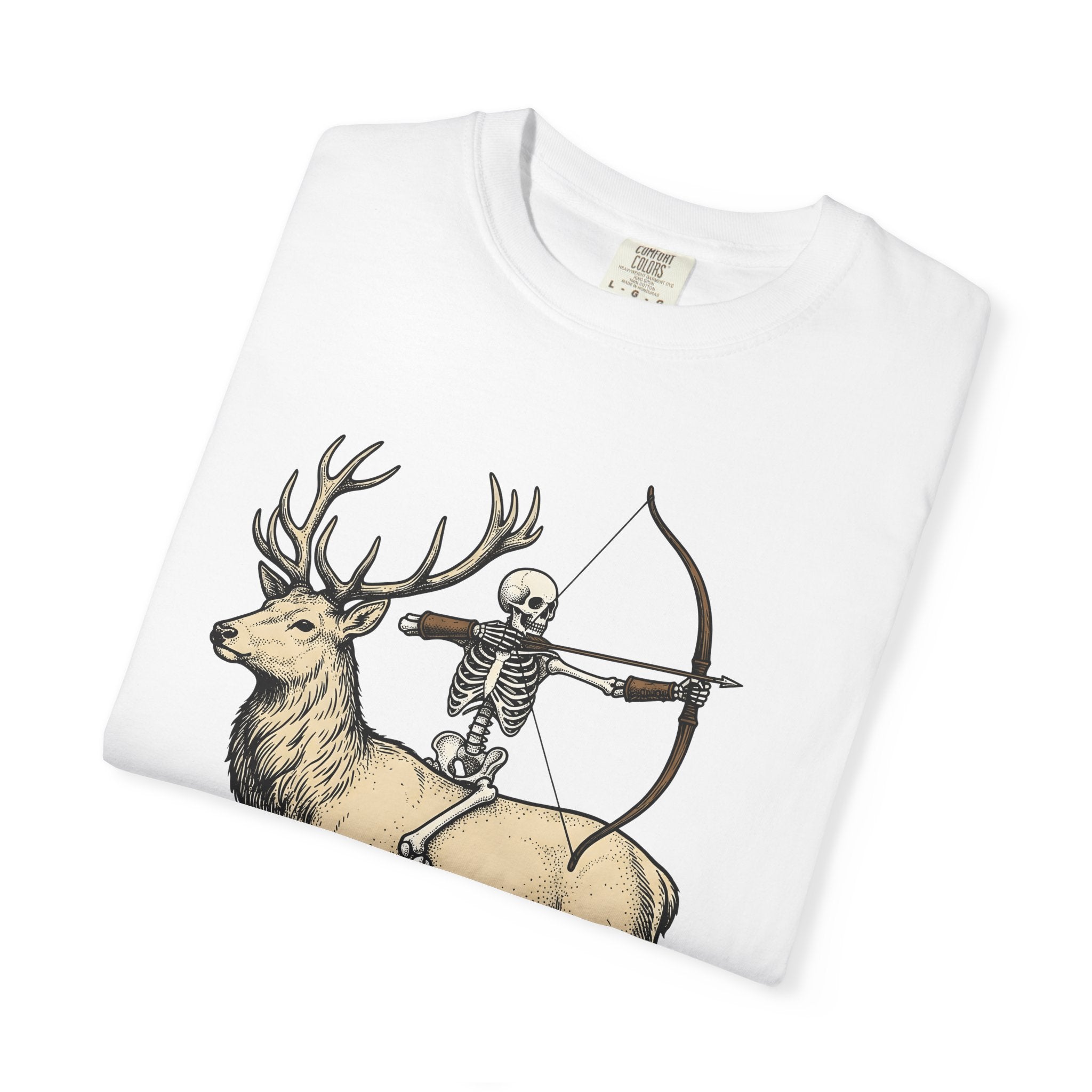 Skull Stag Shirt Gothic Autumn Gift Women Retro Tee Antler T-Shirt Dark Fan Vintage Tshirt Fall Graphic Sketch Arrow Tshirt