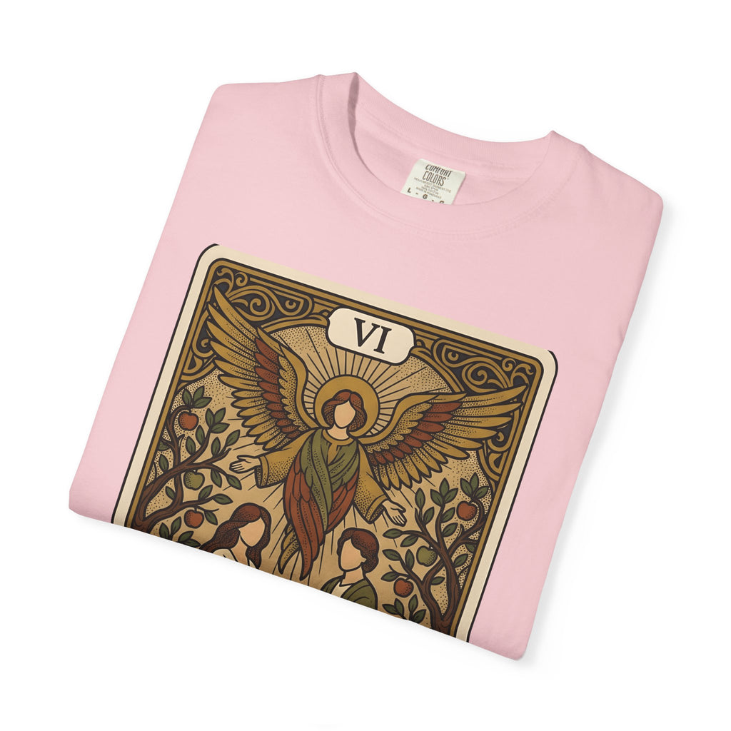 Oracle Card Shirt Boho Chic Mysticism Gift Women Retro Tee Tarot Card T-Shirt Bohemian Fan Vintage Tshirt Spiritual Graphic Hippie Cherub