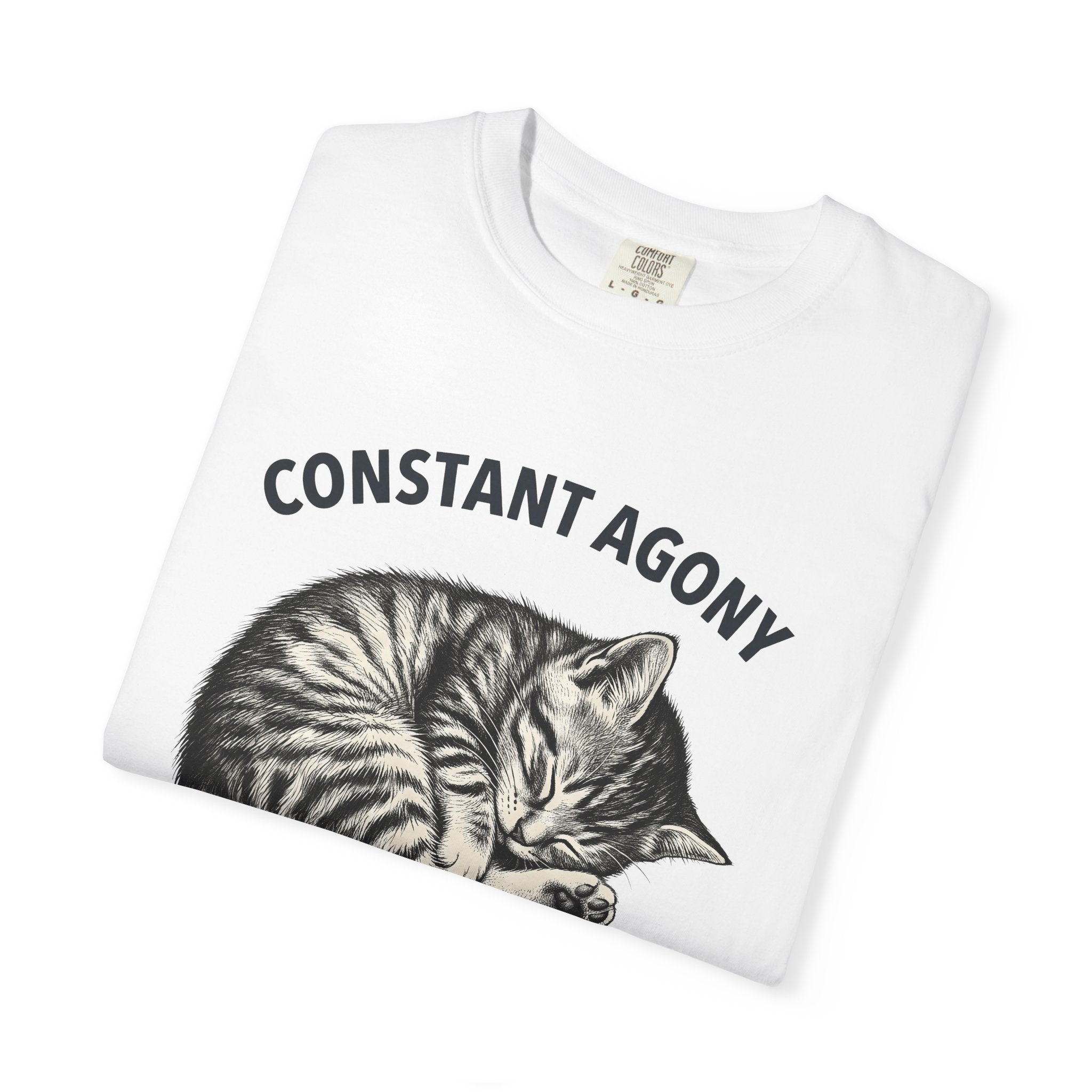 Sleeping Kitten Shirt Cat Pet Gift Women Sketch Tee Kitten T-Shirt Cat Fan Drawing Graphic Pet Design Retro Pattern Tshirt
