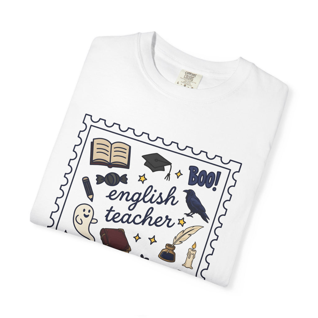 Halloween Educator Shirt Teacher Holiday Gift Women Sketch Tee Halloween Teacher T-Shirt Educator Enthusiast Halloween Tshirt Holiday