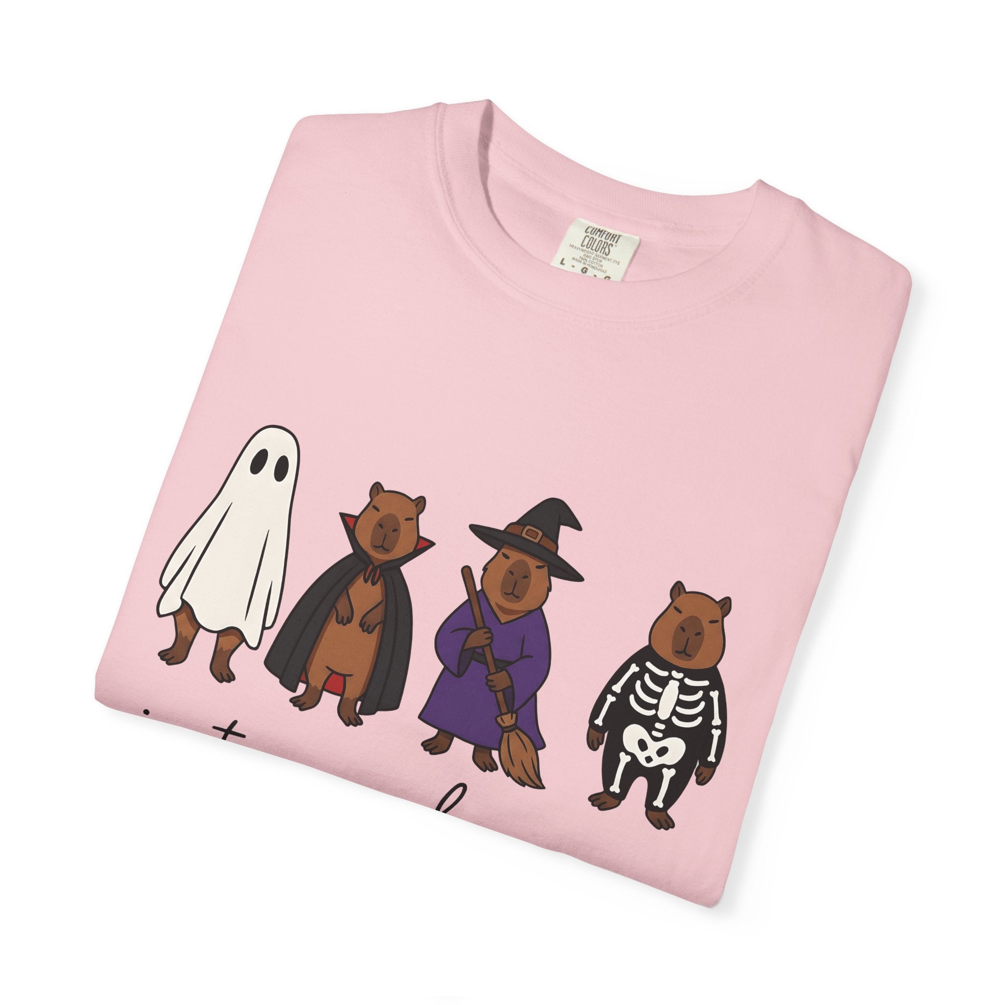 Capybara Outfits Shirt Halloween Pet Gift Women Adorable Tee Rodent T-Shirt Horror Fan Cute Tshirt Animal Graphic Comic Wizard Hat Tshirt