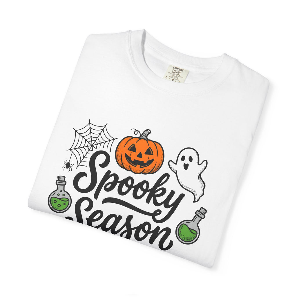 Pumpkin Ghost Bat Shirt Halloween Gathering Gift Women Illustration Tee Gourd T-Shirt Spooky Fan Digital Art Tshirt Party Graphic Line Art