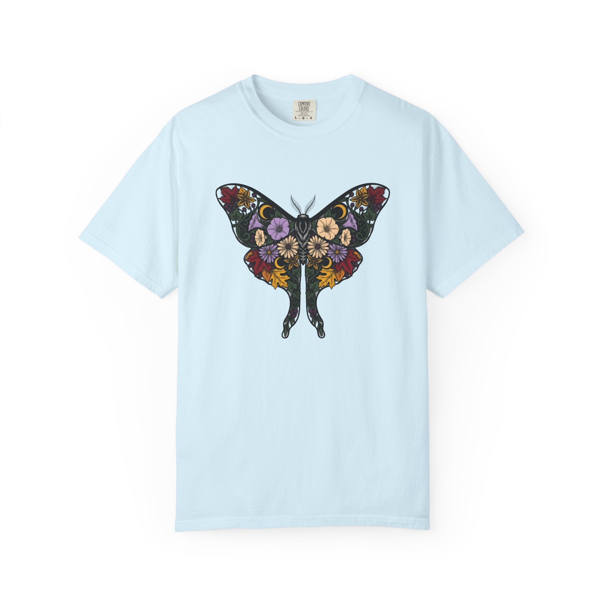 Butterfly Flower Shirt Nature Plants Gift Women Floral Tee Butterfly T-Shirt Outdoors Enthusiast Botanical Tshirt Floral Graphic Retro