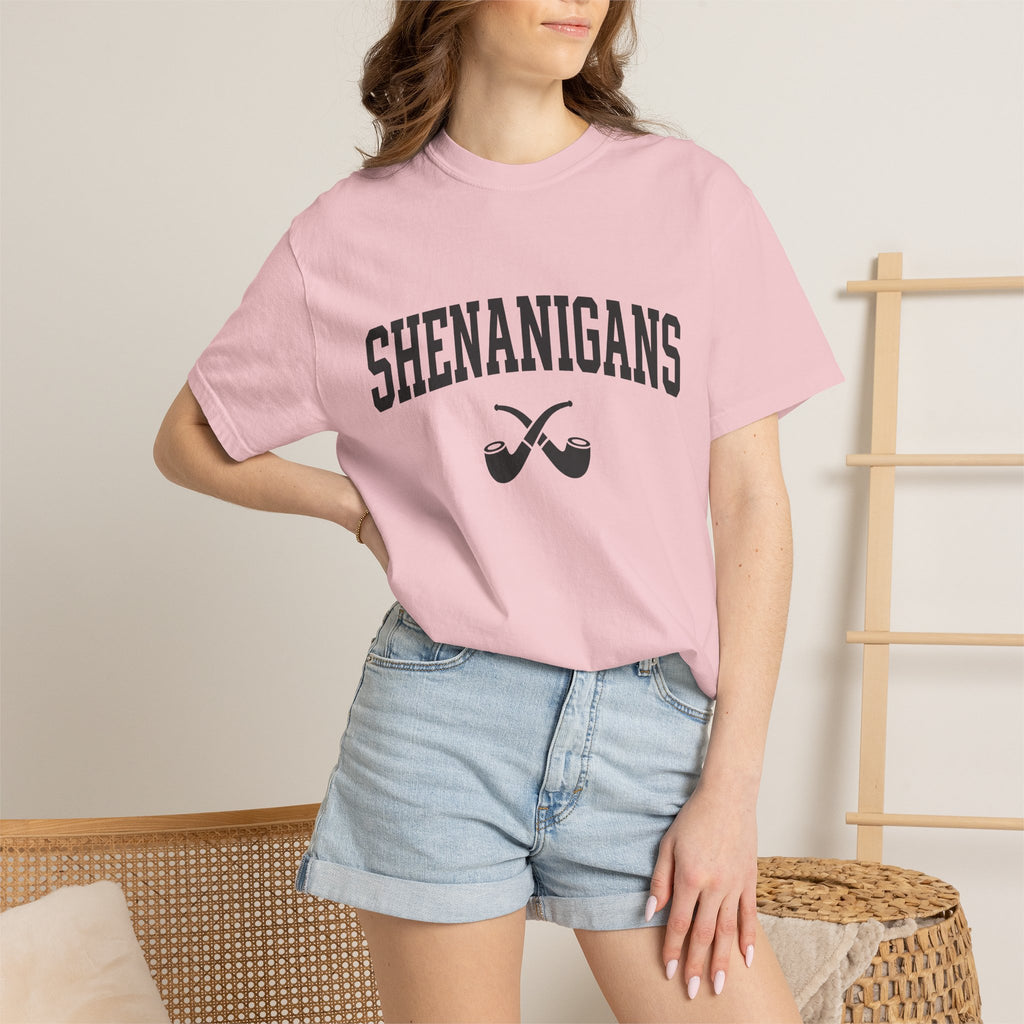 Smoking Pipe Shirt St Patrick's Day Joke Gift Women Heavy Tee Hookah T-Shirt Shamrock Fan Grunge Tshirt Pun Graphic Classic Crossed Tobacco