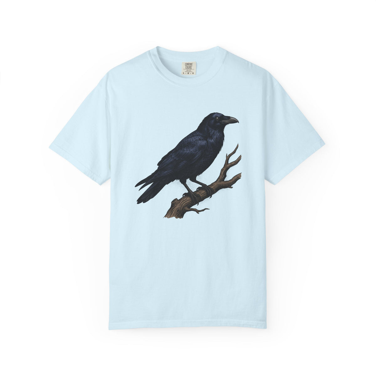 Raven Bird Shirt Halloween Nature Gift Women Gothic Tee Crow T-Shirt Horror Fan Dark Tshirt Wilderness Graphic Vintage Tree Branch Tshirt