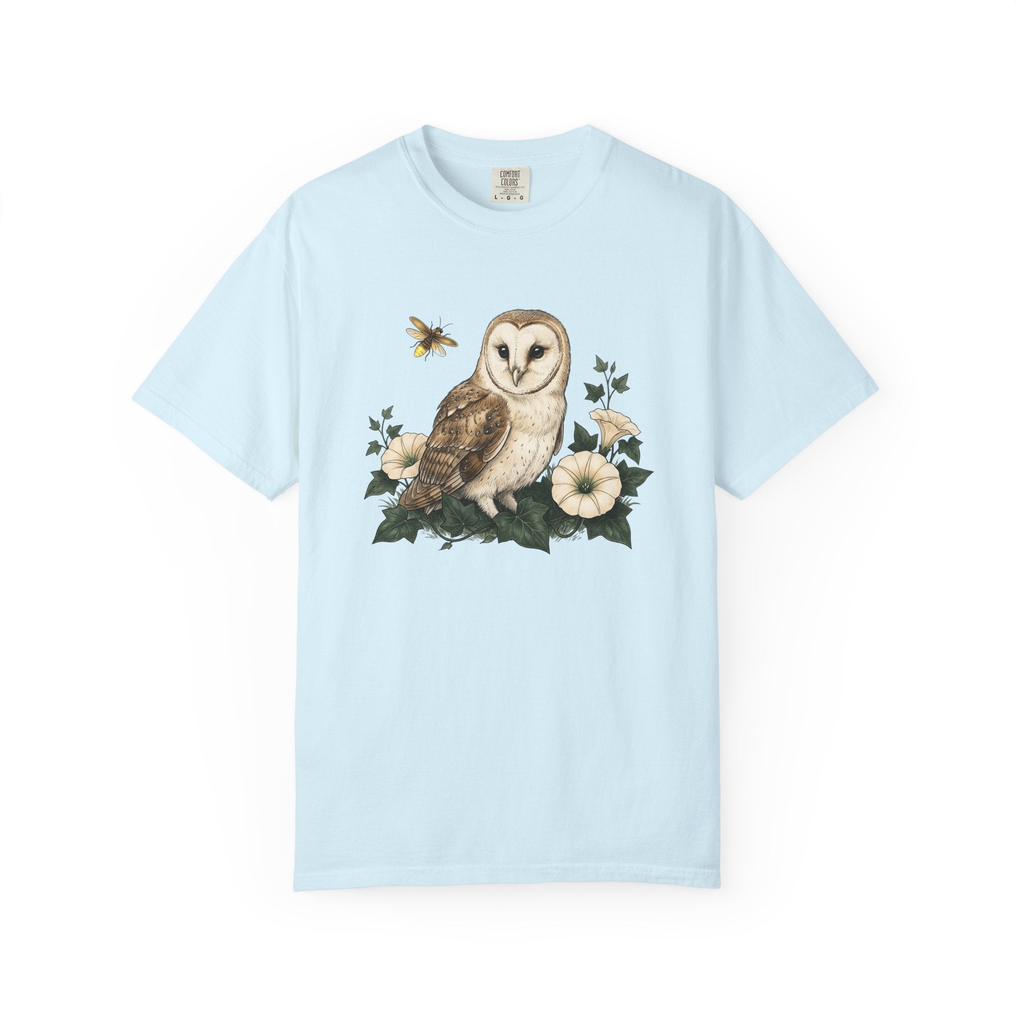 Barn Owl Shirt Cottagecore Nature Gift Women Botanical Tee Owl T-Shirt Homesteader Fan Floral Tshirt Environmental Graphic Vintage Morning