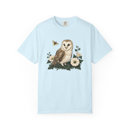 Barn Owl Shirt Cottagecore Nature Gift Women Botanical Tee Owl T-Shirt Homesteader Fan Floral Tshirt Environmental Graphic Vintage Morning