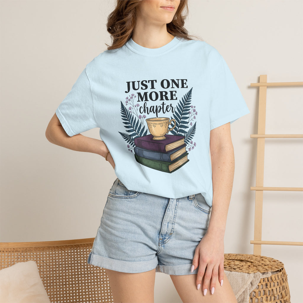 Stacked Books Teacup Shirt Boho Chic Reading Gift Women Botanical Tee Book Stack T-Shirt Bohemian Fan Floral Tshirt Bookworm Graphic Vintage